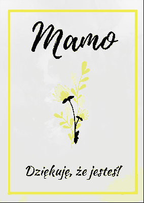 Plakat z okazji dnia Matki